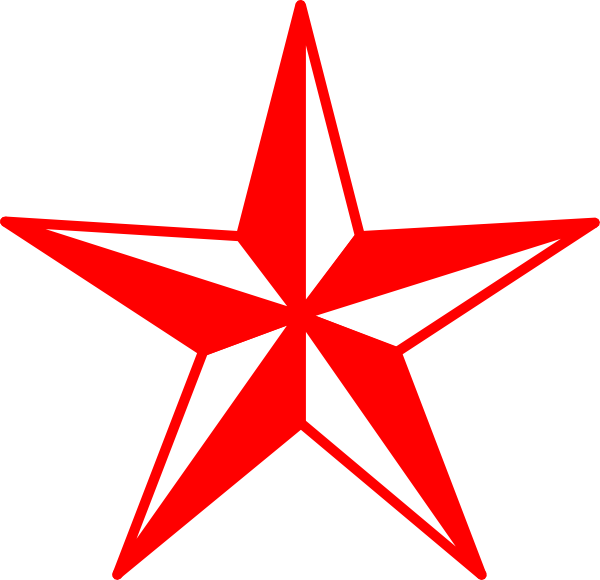 Redand White Star Graphic PNG Image