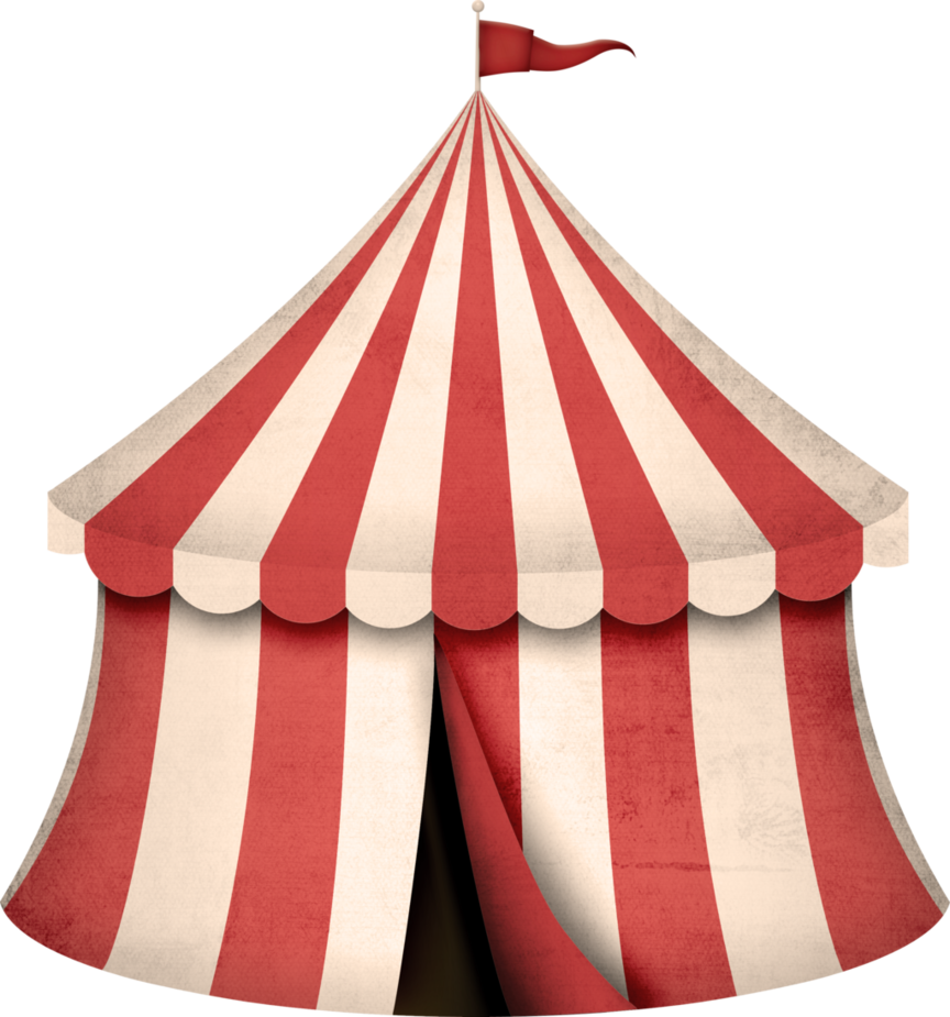 Redand White Striped Circus Tent PNG Image