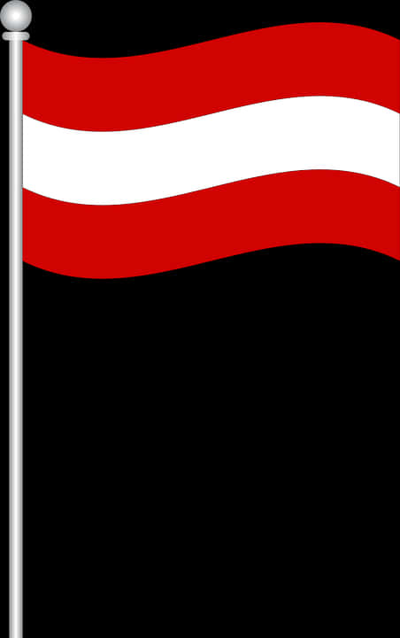 Redand White Striped Flagon Pole PNG Image