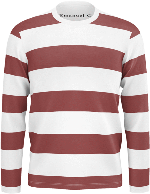 Redand White Striped Sweater PNG Image