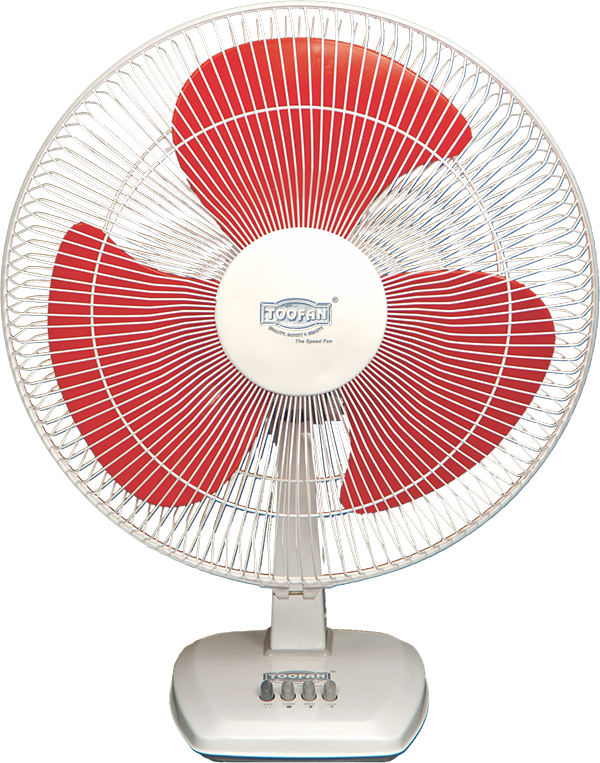 Redand White Table Fan PNG Image