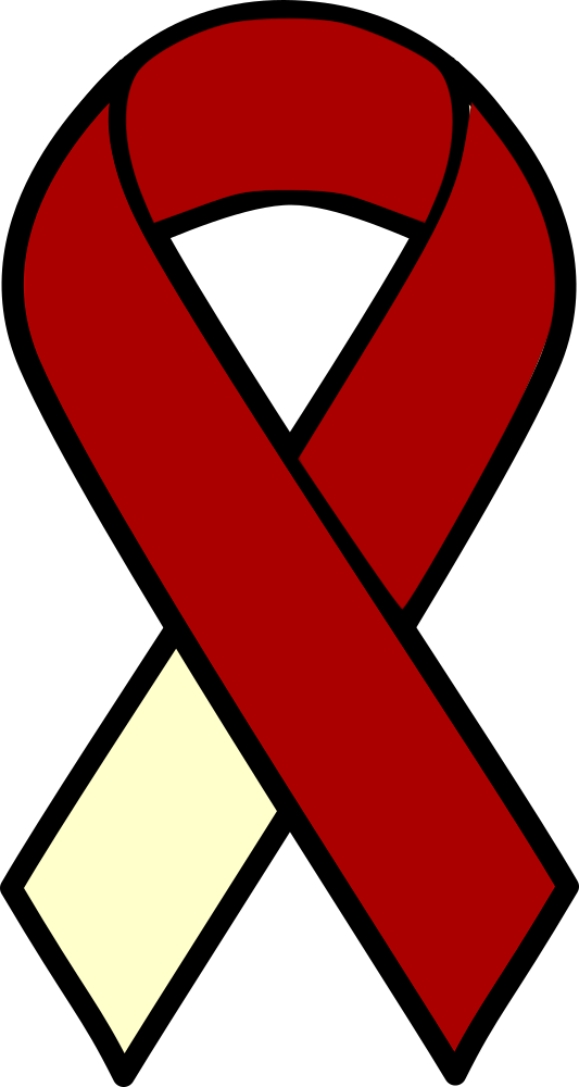 Redand Yellow Ribbon Cancer Awareness PNG Image