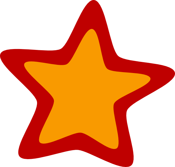 Redand Yellow Star Graphic PNG Image