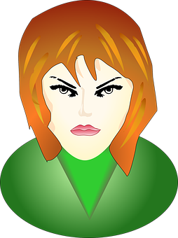 Redhead Cartoon Girl Vector Illustration PNG Image