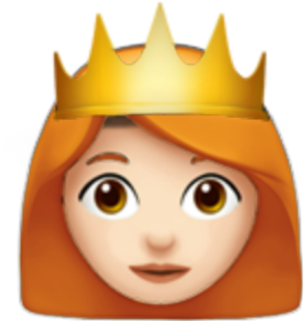 Redhead Princess Emoji PNG Image