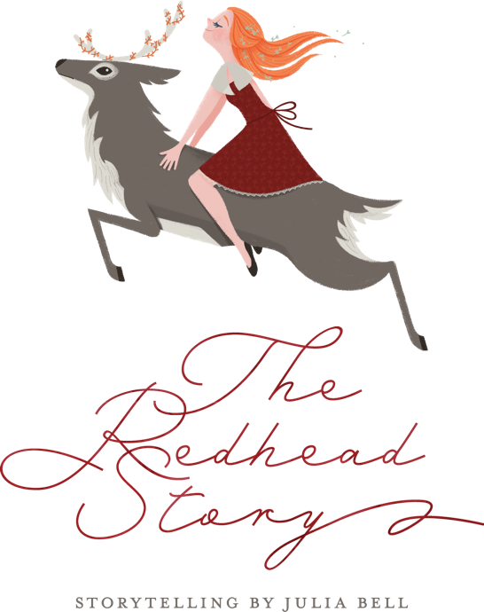 Redhead Story Illustration PNG Image