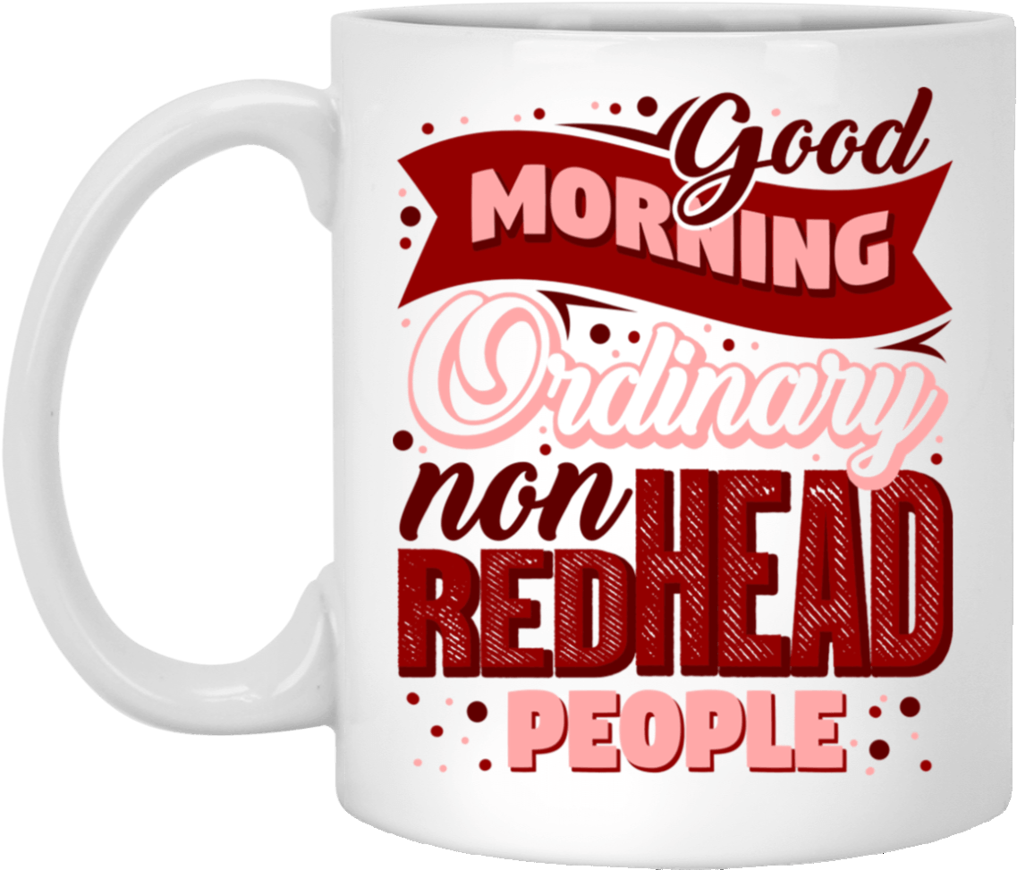 Redhead Themed Mug PNG Image