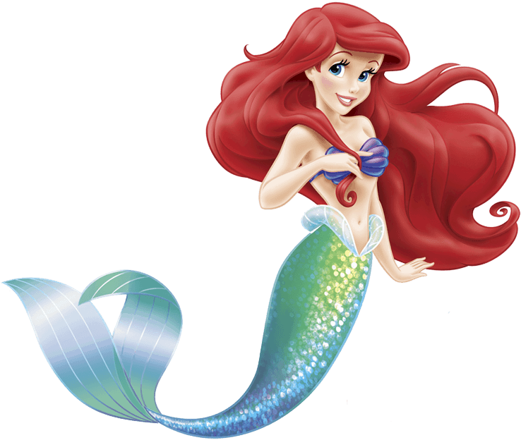 Redheaded Mermaid Cartoon PNG Image