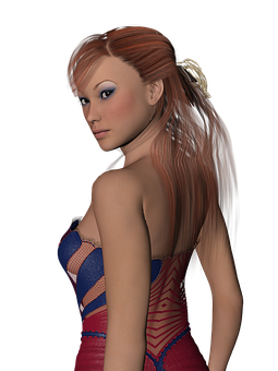 Redheaded3 D Model Glance PNG Image