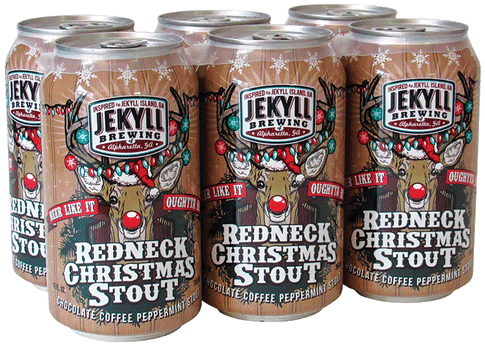 Redneck Christmas Stout Beer Cans PNG Image