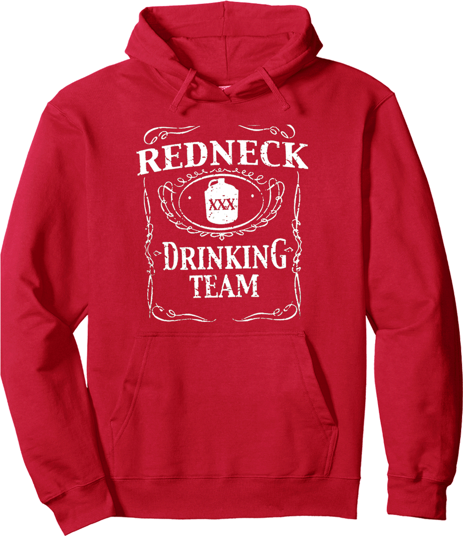 Redneck Drinking Team Hoodie PNG Image