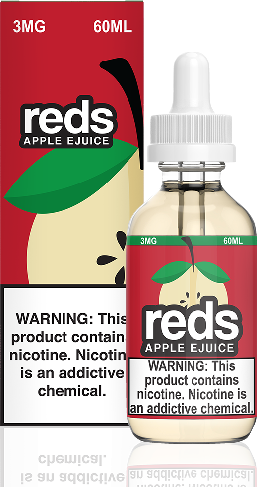 Reds Apple E Juice Product Warning PNG Image