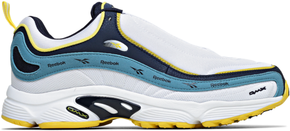 Reebok Classic White Navy Yellow Sneaker PNG Image