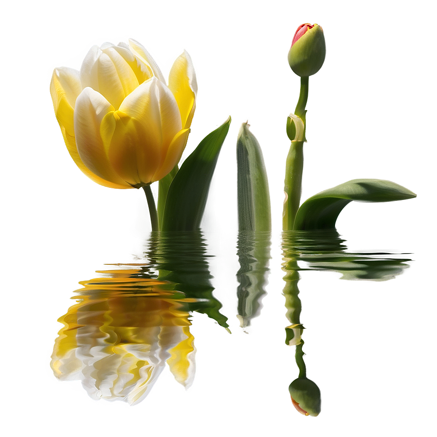 Reflection Of Tulips Png 62 PNG Image