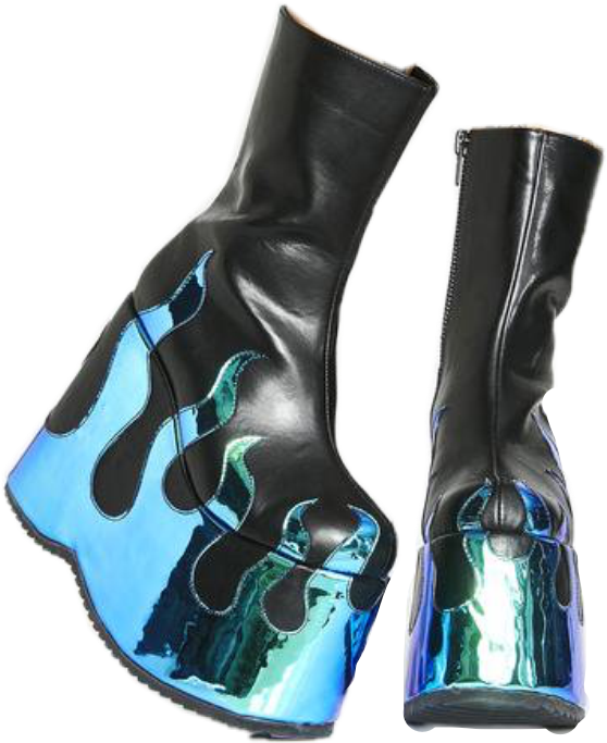 Reflective Heel Boots PNG Image