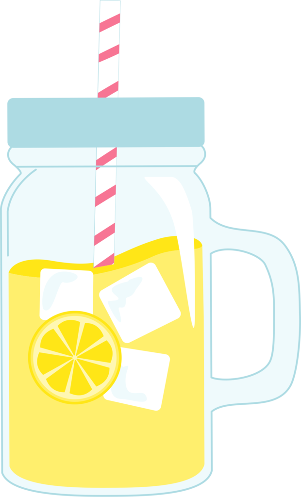 Refreshing Lemonade Mason Jar PNG Image