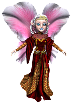 Regal Fairy Illustration PNG Image