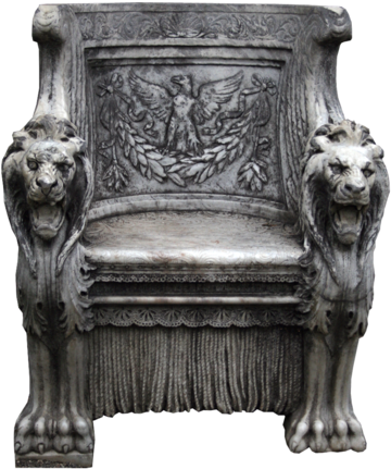 Regal Lion Throne Chair PNG Image