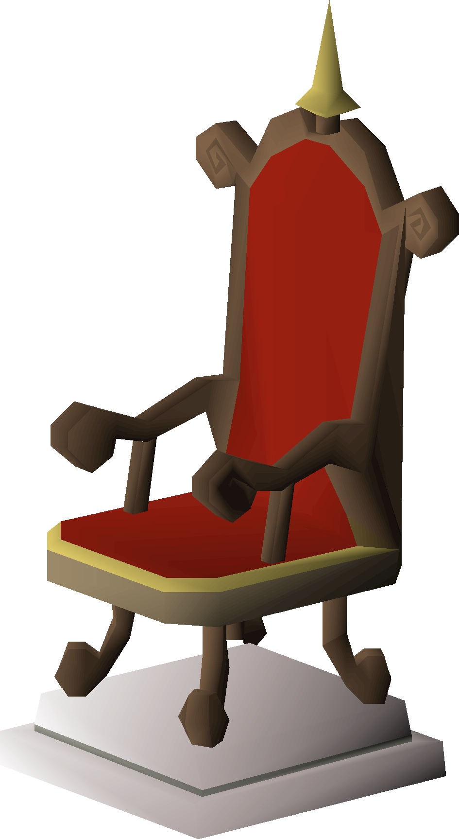 Regal Red Throne3 D Model PNG Image