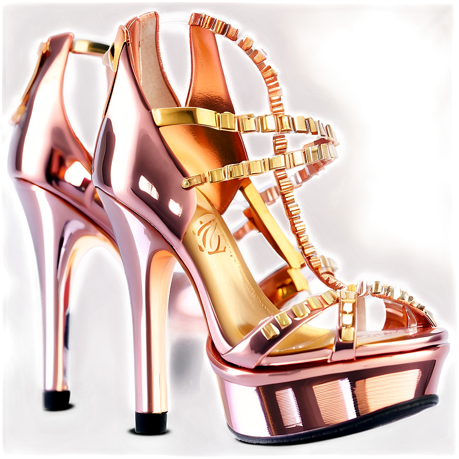 Regal Rose Gold Heels Png Kib8 PNG Image