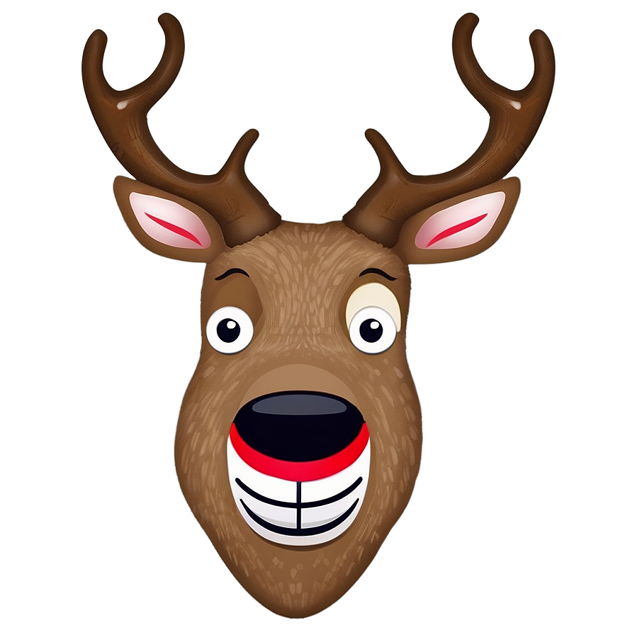 Reindeer Face Emoji Png Kmp69 PNG Image