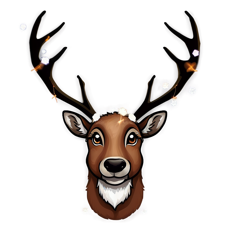 Reindeer Face Png Byg86 PNG Image