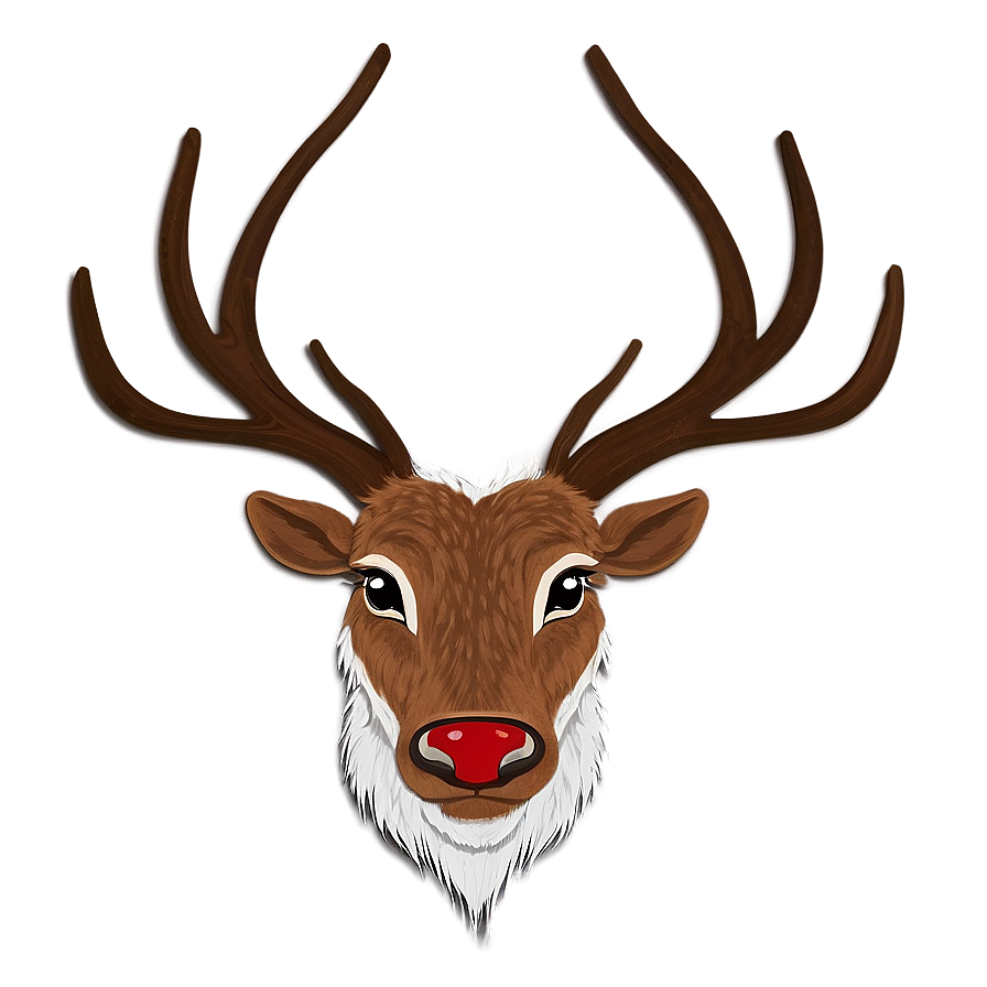 Reindeer Face With Antlers Png Tut49 PNG Image