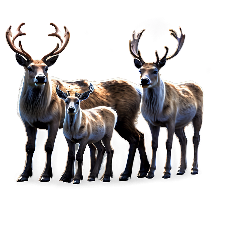 Reindeer Family Png Ivk84 PNG Image