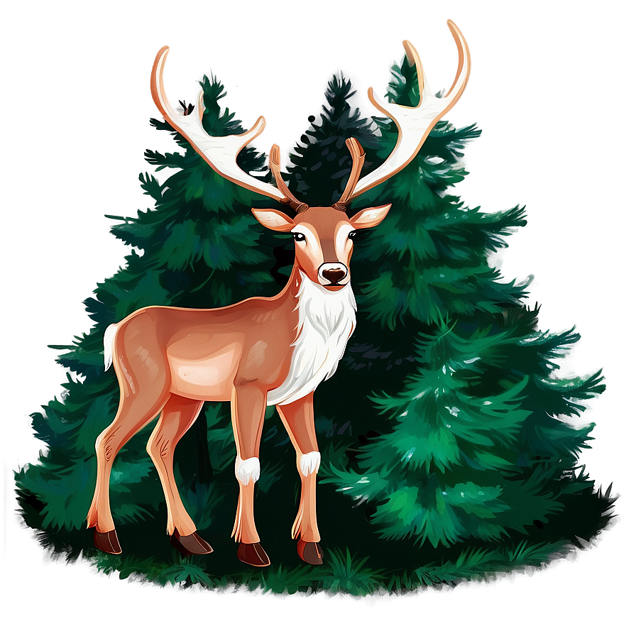 Reindeer In Forest Png 85 PNG Image