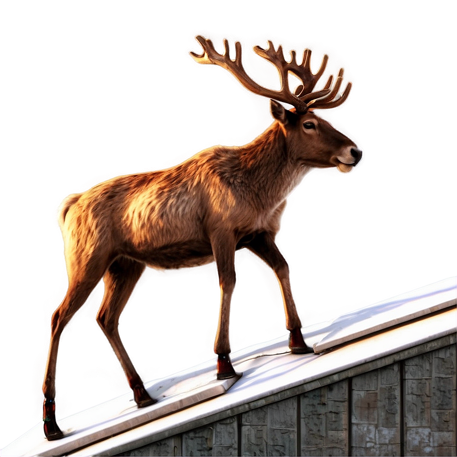 Reindeer On Rooftop Png 52 PNG Image