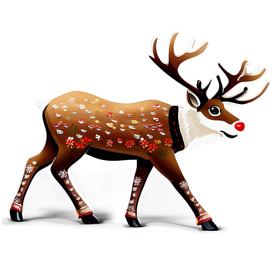 Reindeer Outline Png Nyp34 PNG Image