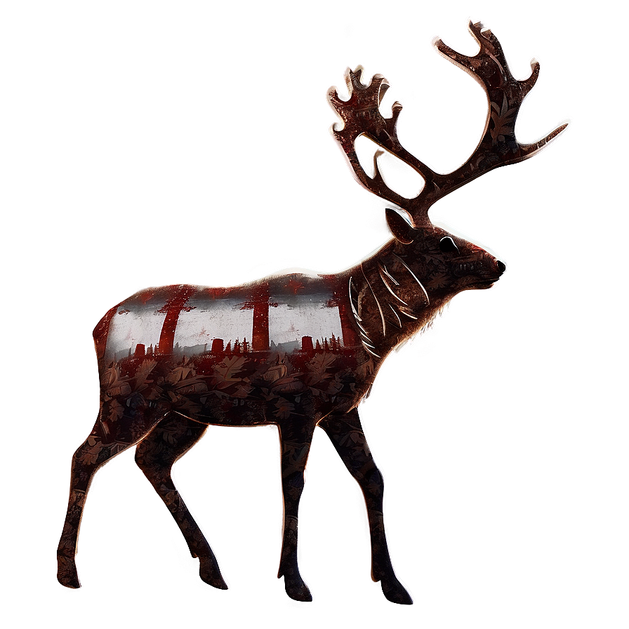 Reindeer Silhouette Png Dmd53 PNG Image