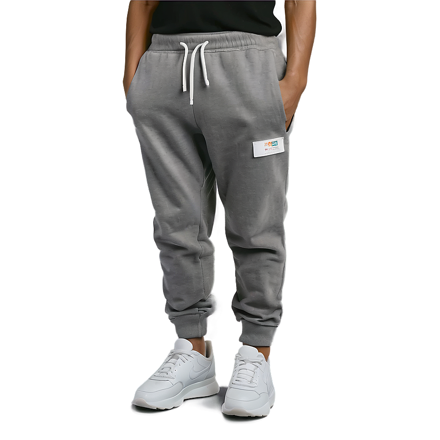 Relaxed Fit Grey Sweatpants Png 06282024 PNG Image