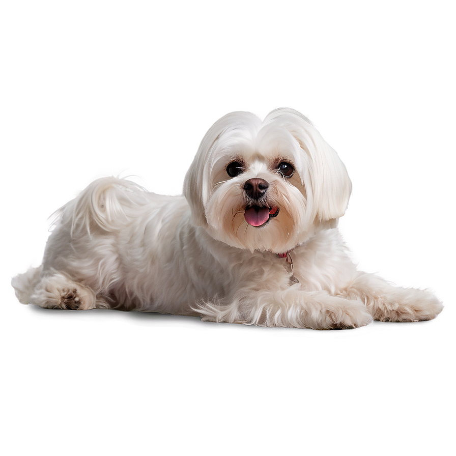 Relaxed Maltese Lying Down Png Jnu PNG Image