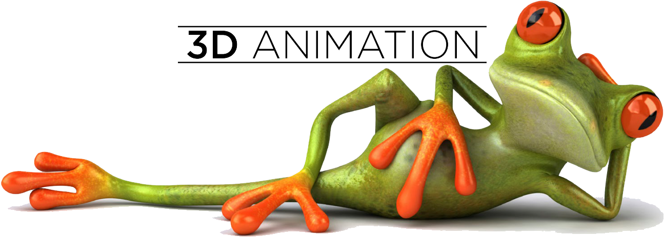 Relaxed3 D Frog Animation PNG Image