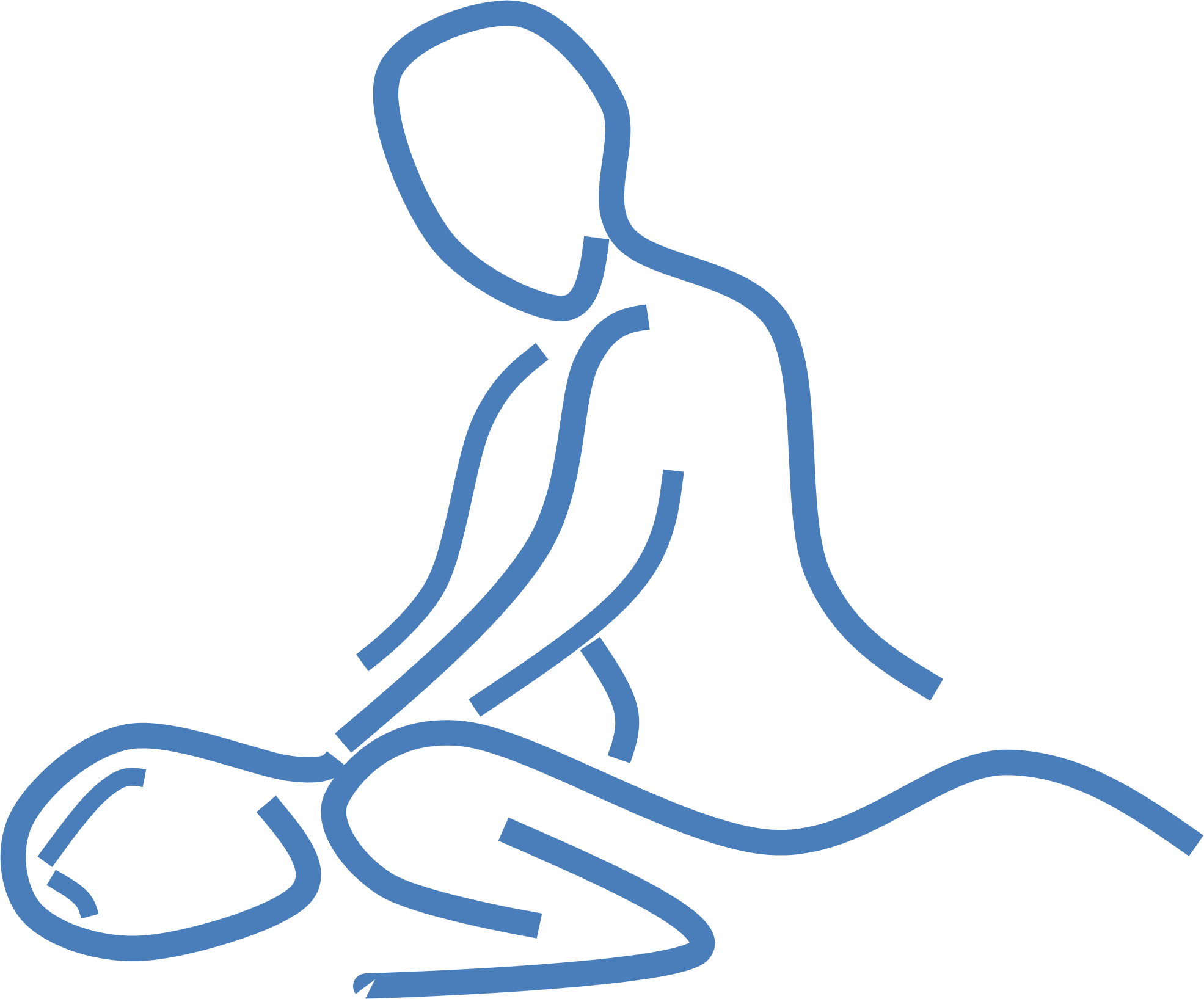 Relaxing Back Massage Illustration PNG Image