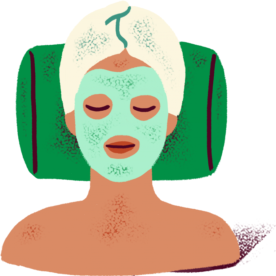 Relaxing Spa Facial Treatment PNG Image