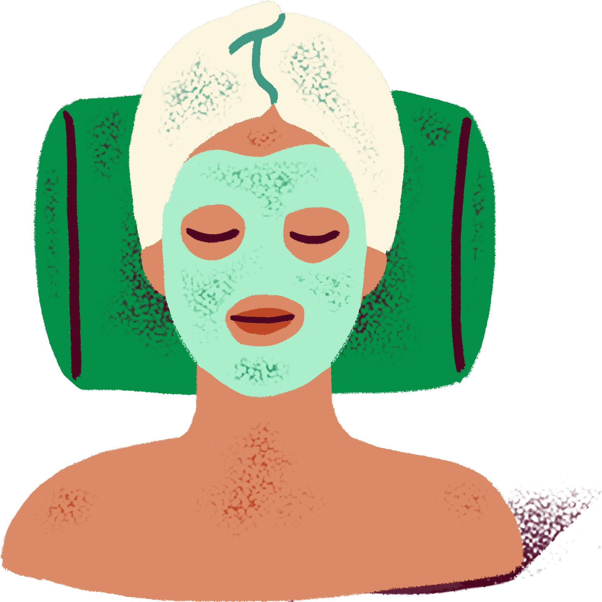 Relaxing Spa Facial Treatment PNG Image