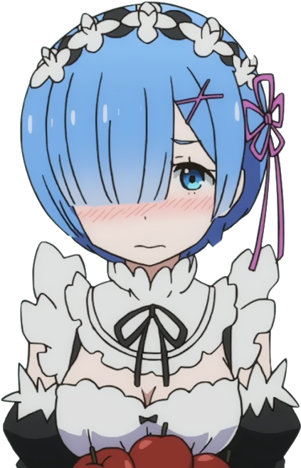 Rem Re Zero Anime Character PNG Image