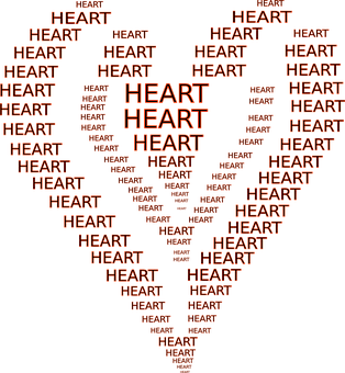 Repeating Heart Pattern Black Background PNG Image