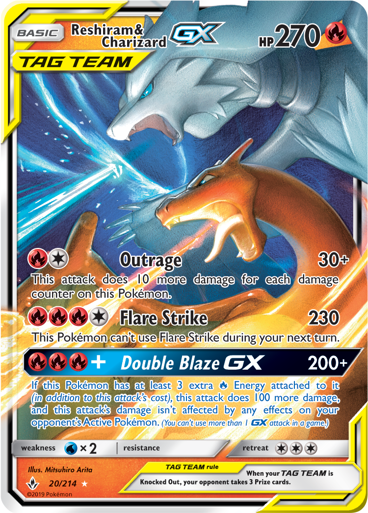 Reshiram_ Charizard_ G X_ Pokemon_ Card PNG Image