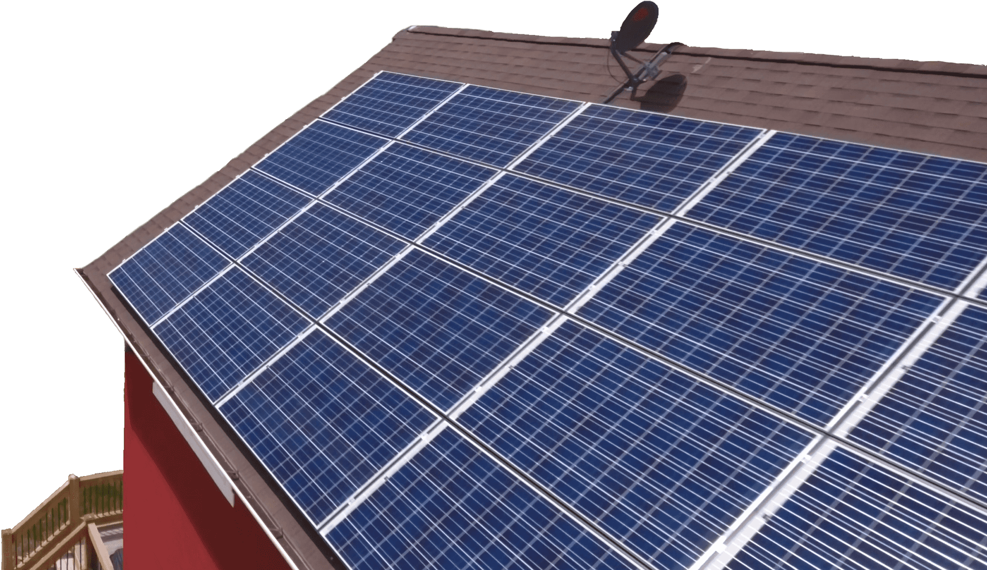 Residential Solar Panels Roof Installation PNG Image