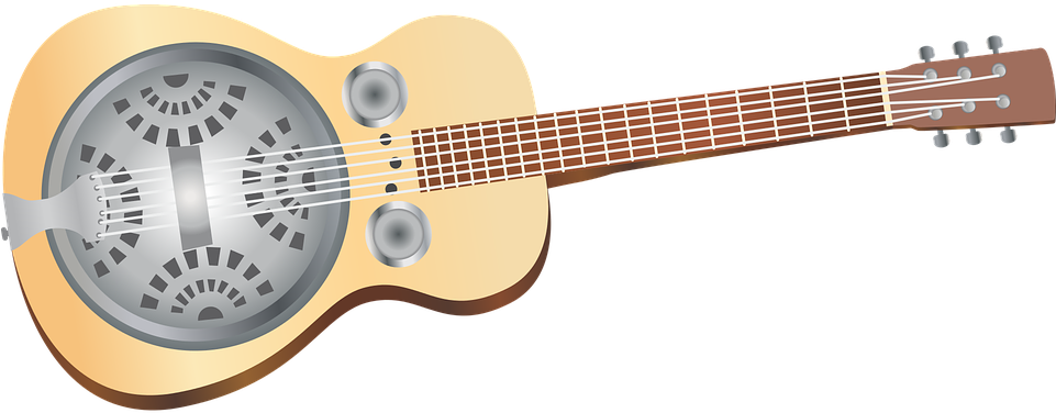 Resonator Guitar Illustration PNG Image