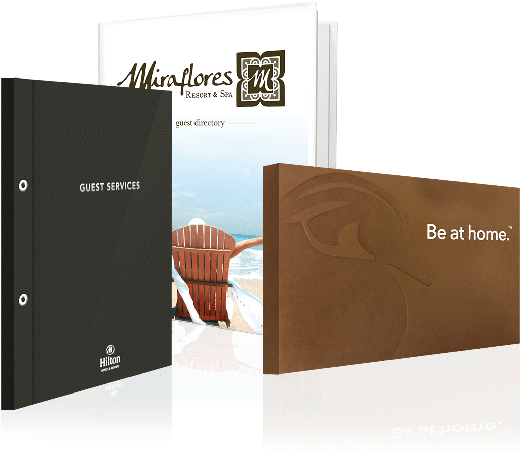 Resort Branded Guest Information Folders PNG Image