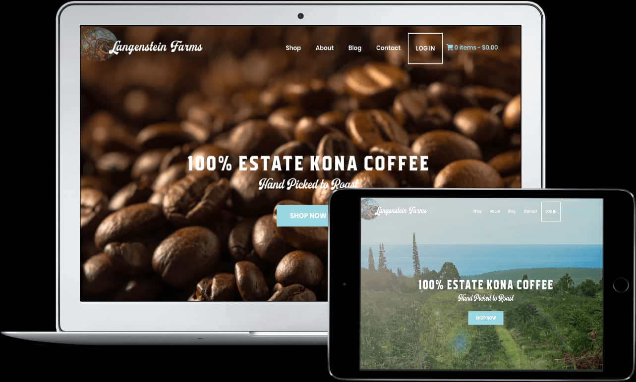 Responsive Web Design Kona Coffee PNG Image