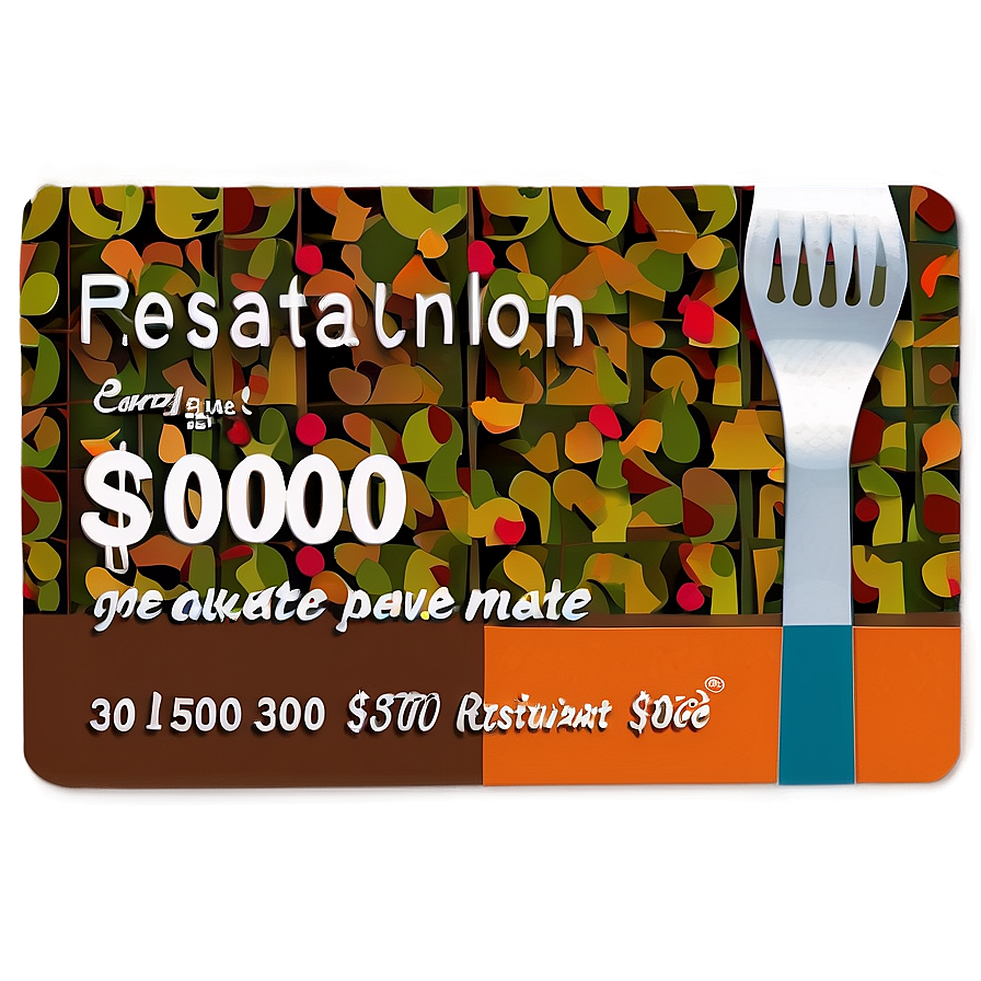 Restaurant Gift Card Png Ymg15 PNG Image