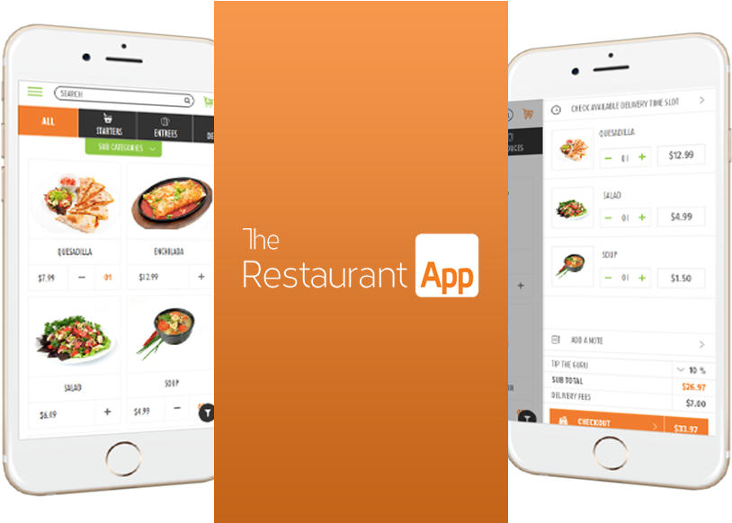 Restaurant Ordering App Interface PNG Image