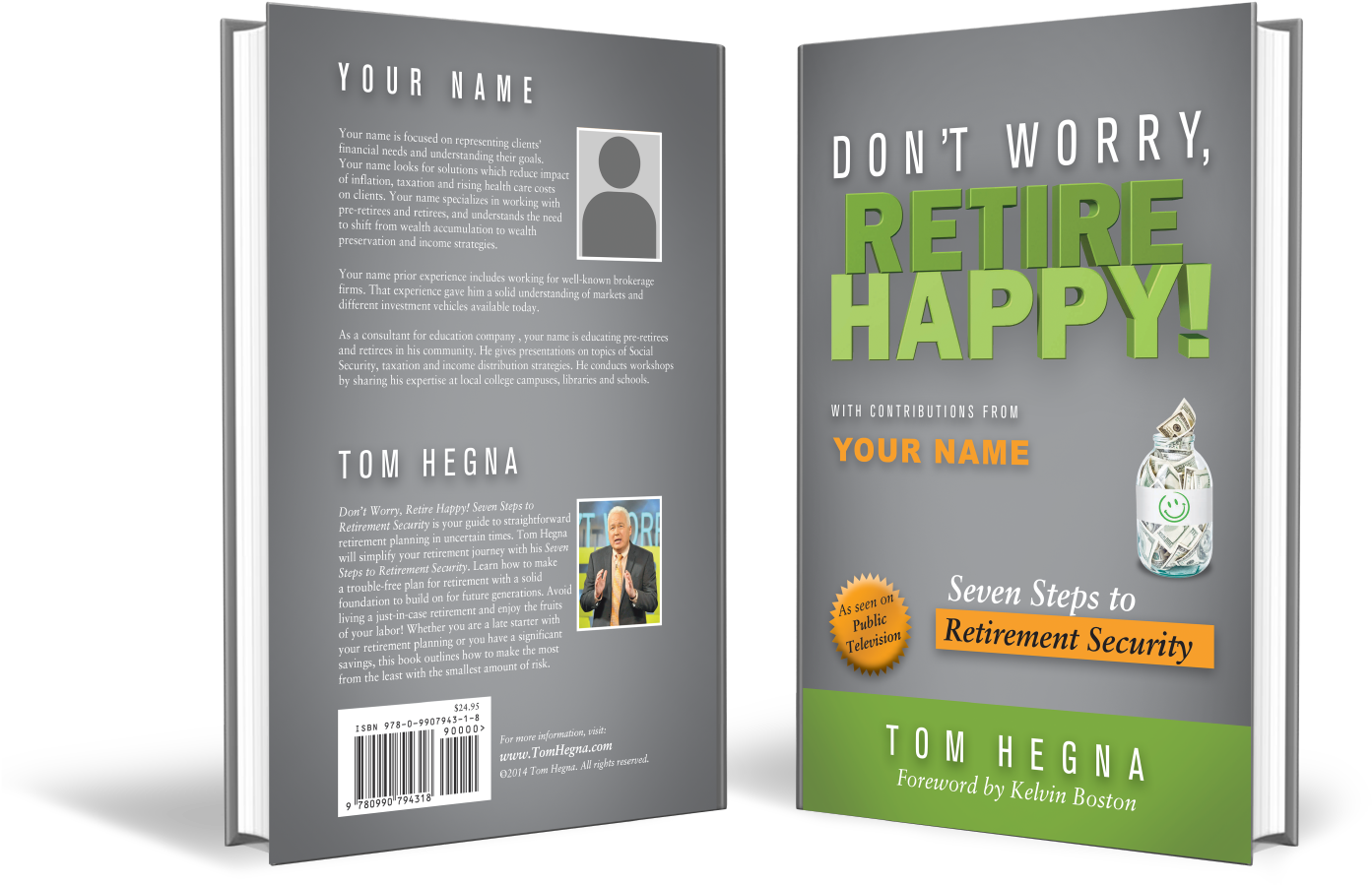 Retire Happy Book Cover PNG Image