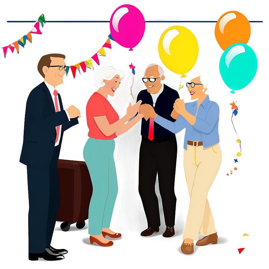 Retirement Dance Party Png 06112024 PNG Image