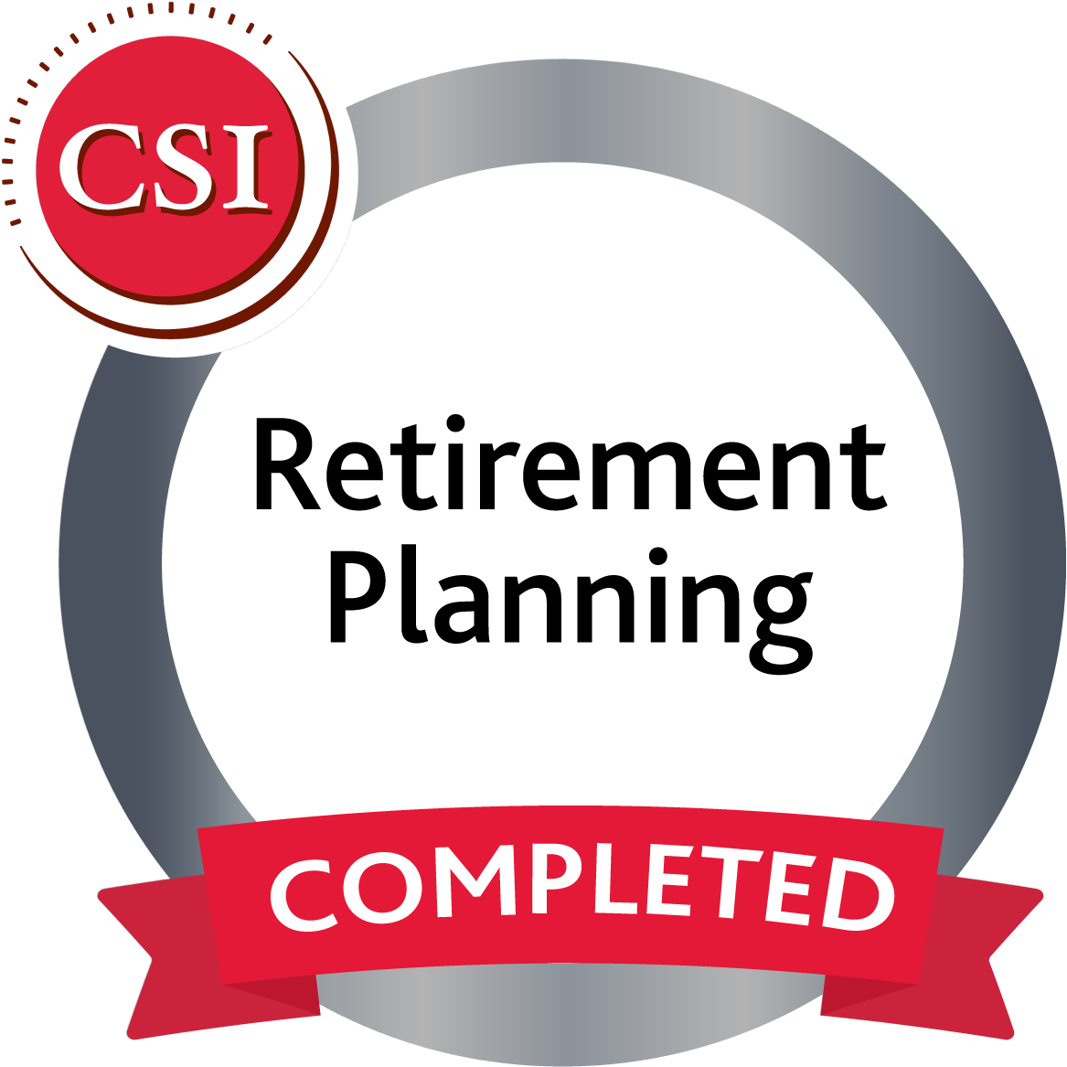 Retirement Planning Completion Badge PNG Image